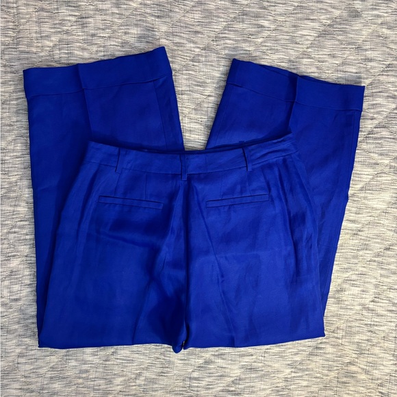 Ralph Lauren Blue High Rise Wide Leg Trousers Sz 10 NWT | Crop Wide Leg Trouser- - Picture 2 of 10